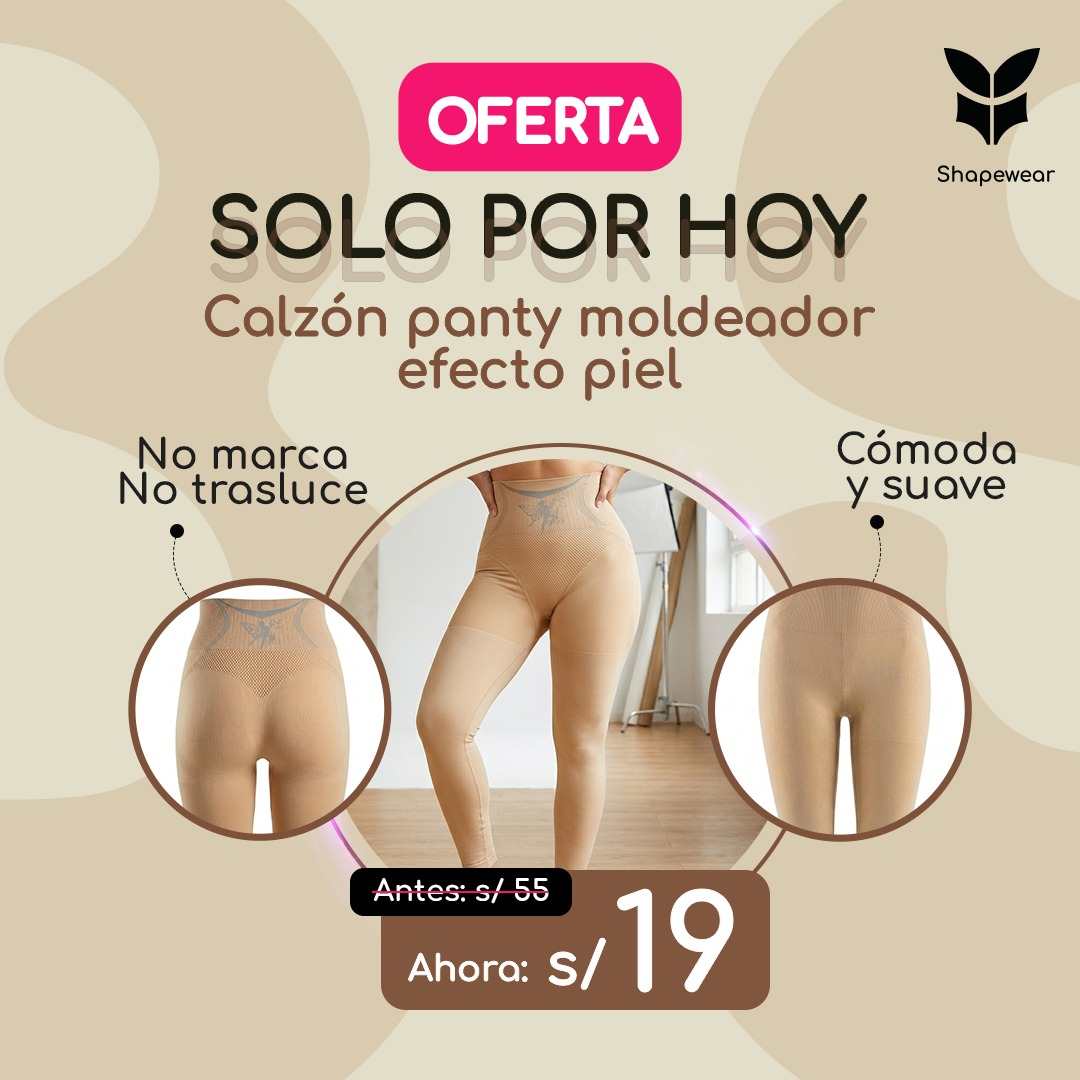 PANTY MOLDEADOR EFECTO PIEL 2 EN 1